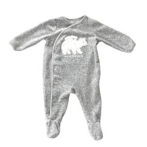 Polar Bear Gray Bodysuit  2-3 Months Boys & Girls